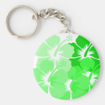 Blandad grön hibiskus nyckelring