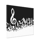 Blandad ihop musik noter canvastryck