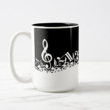 Blandad ihop musik notermugg
