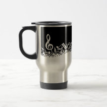 Blandad ihop musik notertravel mug mugg