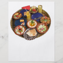 Blandad medelhavs- mat flygblad designs