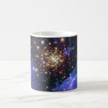 Blänka stjärnan samla i en klunga, och Interstella Kaffe Mugg