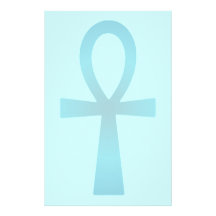 Blått Ankh Brevpapper