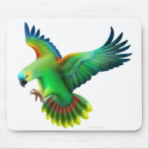 Blått beklädd amasonpapegoja Mousepad