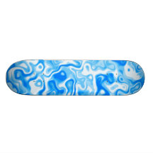 Blått bevattnar virvlar runt/arméstiltrycket skateboard decks
