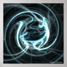 blått cirklar swirly posters