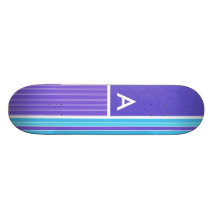 Blått- & lilarandar skate deck
