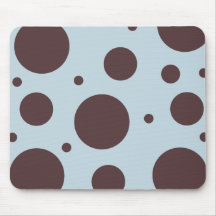 Blått med brunt cirklar Mousepad Mus Matta