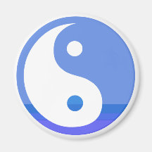 Blått- och vitTaijitu Yin Yang symbol Kylskåpsnagnet