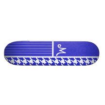 Blått & vit Houndstooth Skate Boards