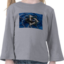 Blått & vit t shirts