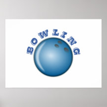 Blåttbowlingklot Print