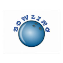 Blåttbowlingklot Vykort