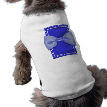 BlåttBowtie hund tröja