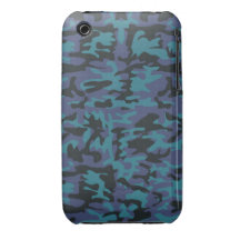 Blåttcamomönster iPhone 3 Cases