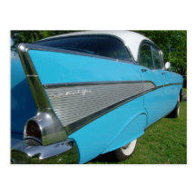 BlåttChevy vykort 1957