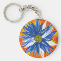 Blåttdaisy Nyckelring