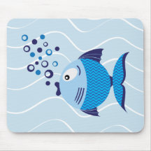 Blåttfisk Mousepad Mus Matta