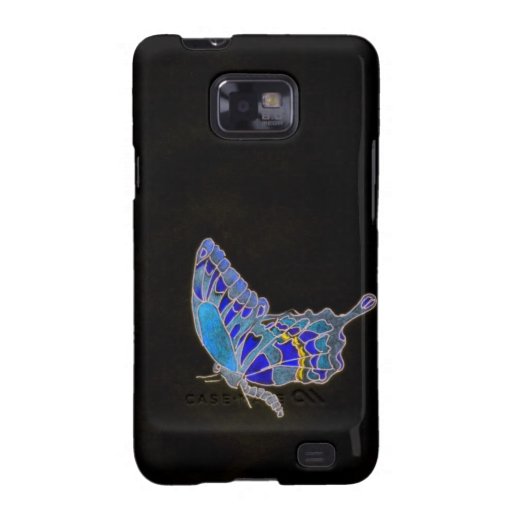 Blåttfjärilsdesign för cases för Samsung galax S