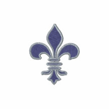 BlåttFleur de Lis Brodera skjorta