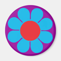 Blåttflower power kylskåps magneter