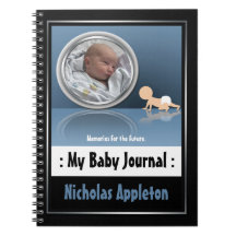 Blåttfotoreflexion - min babyjournal anteckningsböcker