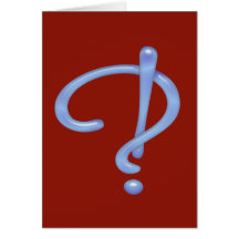 BlåttGel Interrobang Hälsnings Kort