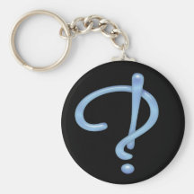 BlåttGel Interrobang Nyckelring