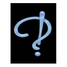 BlåttGel Interrobang Vykort