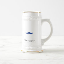 blåttglittermustasch mugg