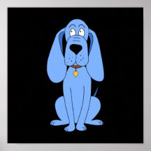 Blåtthund. Hound. Print