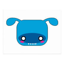 BlåttKawaii monster Vykort