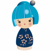 BlåttKokeshi Triplet Photo Cut Outs
