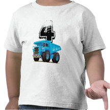 Blåttlastbil4e födelsedagen tee shirt