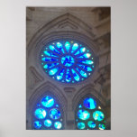 Blåttmålat glass i La Sagrada Familia Affischer