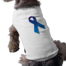 Blåttmedvetenhet och minneband hund tee