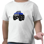BLÅTTMONSTER ÅKER LASTBIL T SHIRTS