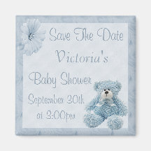 Blåttnallespara daterapojkebaby shower magneter
