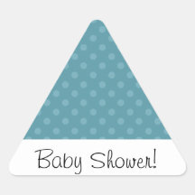 Blåttpolka dotsbaby shower V07 Triangle Stickers