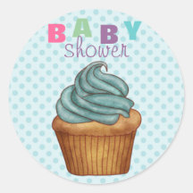Blåttpolkaen pricker, & muffinbaby showerklistermä