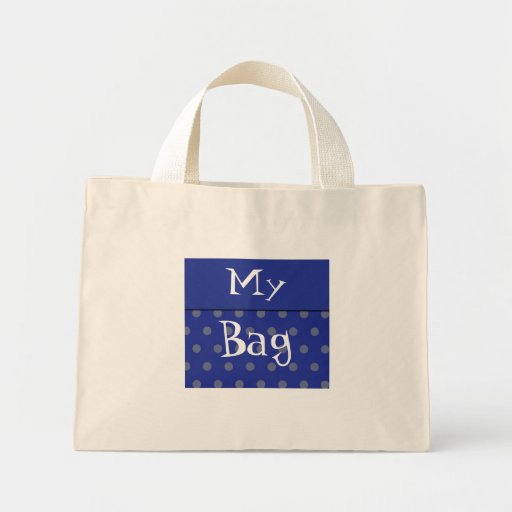 Blåttpolkaen pricker toto hänger lös tote bags