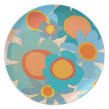 Blåttpopet pläterar dinner plate