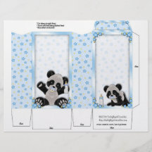 Blåttrazzia boxas baby shower för party favorsPand Full Färg Flygblad