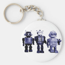 blåttrobotkeychain nyckelring