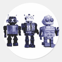 blåttrobotklistermärke