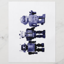 blåttrobotreklamblad custom flyer