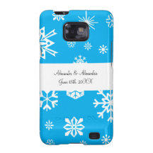Blåttsnöflingor som gifta sig favörer samsung galaxy s2 fodral