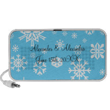 Blåttsnöflingor som gifta sig favörer iPhone speakers