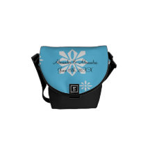 Blåttsnöflingor som gifta sig favörer messenger bag