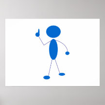 Blåttstick figur numrerar en posters